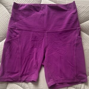 Purple lululemon align biker shorts